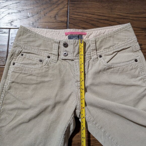 Jacob wide leg low rise Y2K cords pants tan size 1 - Picture 6 of 14